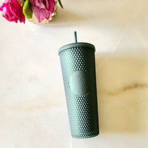 NWT Starbucks 2022 Dark Green Spiky Jelly Matte Cold Cup Tumbler